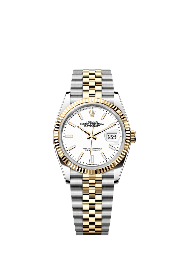 Rolex Datejust 36 White Jubilee, 36 mm, Oystersteel and yellow gold 126233