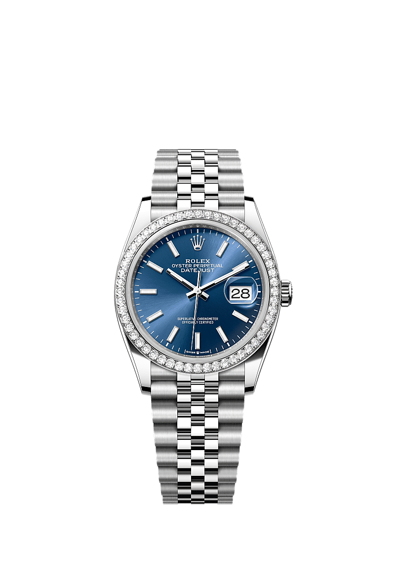 Rolex Datejust 36 Bright blue Jubilee, 36 mm, Oystersteel, white gold and diamonds 126284RBR