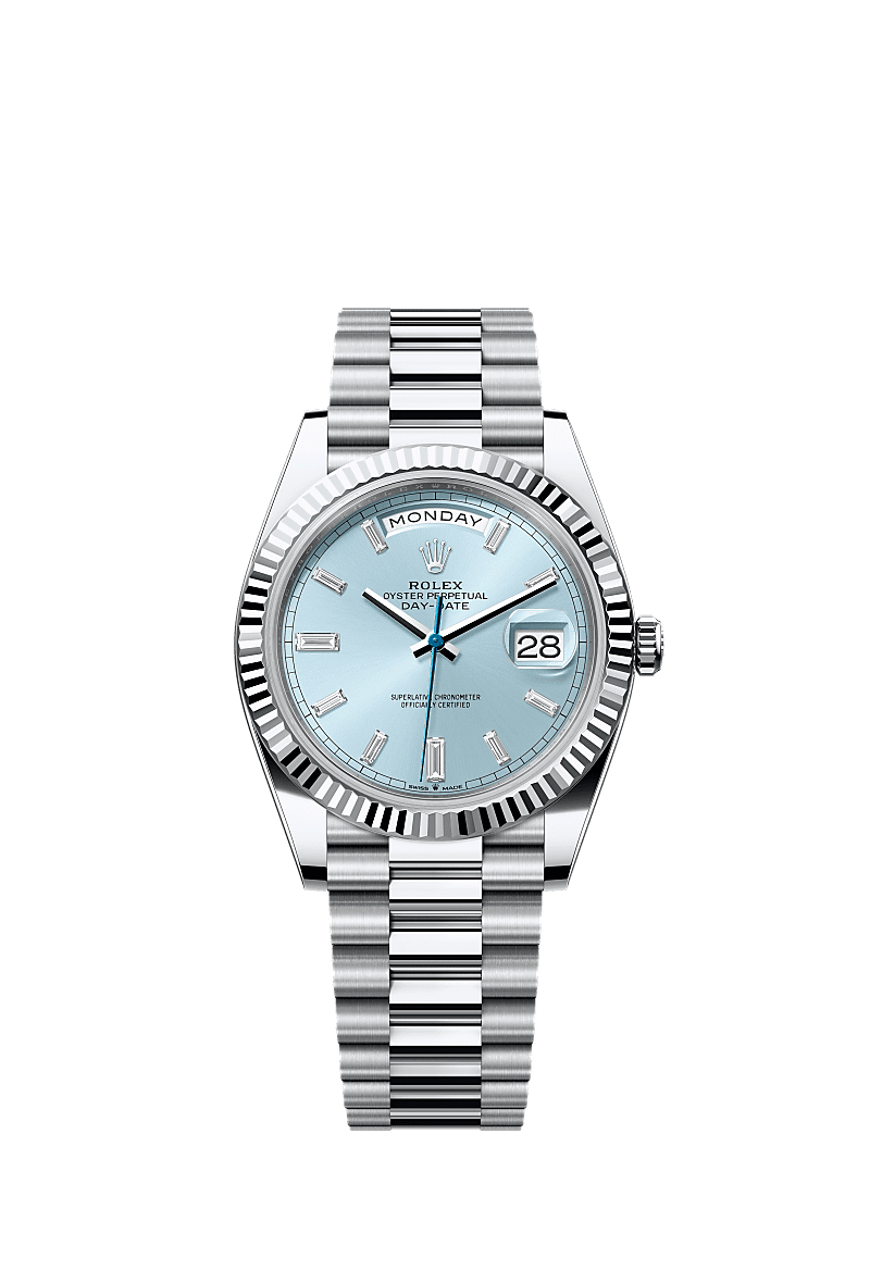 Rolex Day-Date 40 Ice blue set with diamonds Oyster, 40 mm, platinum 228236